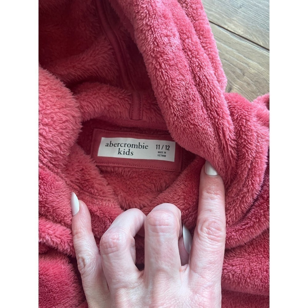 Abercrombie Kids girls faux fur fleece hoodie size 11-12​​​​​​​​​​​ - Picture 4 of 9